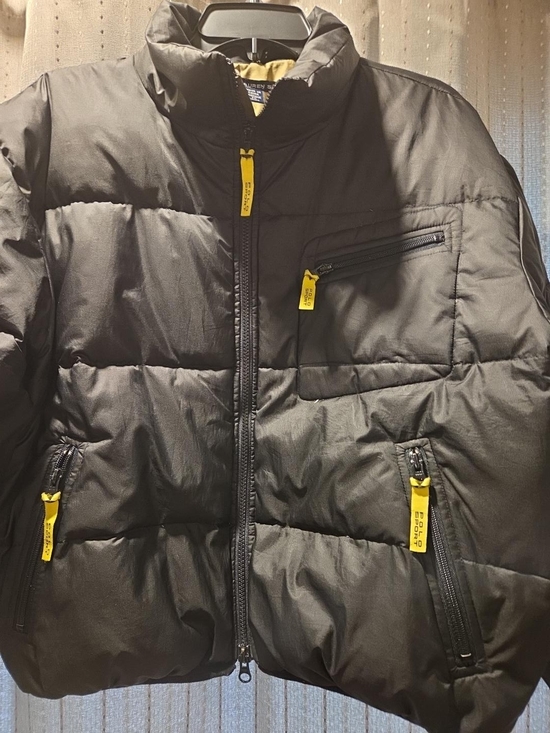 Ralph Lauren Jackets & Blazers - Ralph Lauren Sport Polo Sport Black Puffer Jacket Yellow Zip Pulls 24" PTP